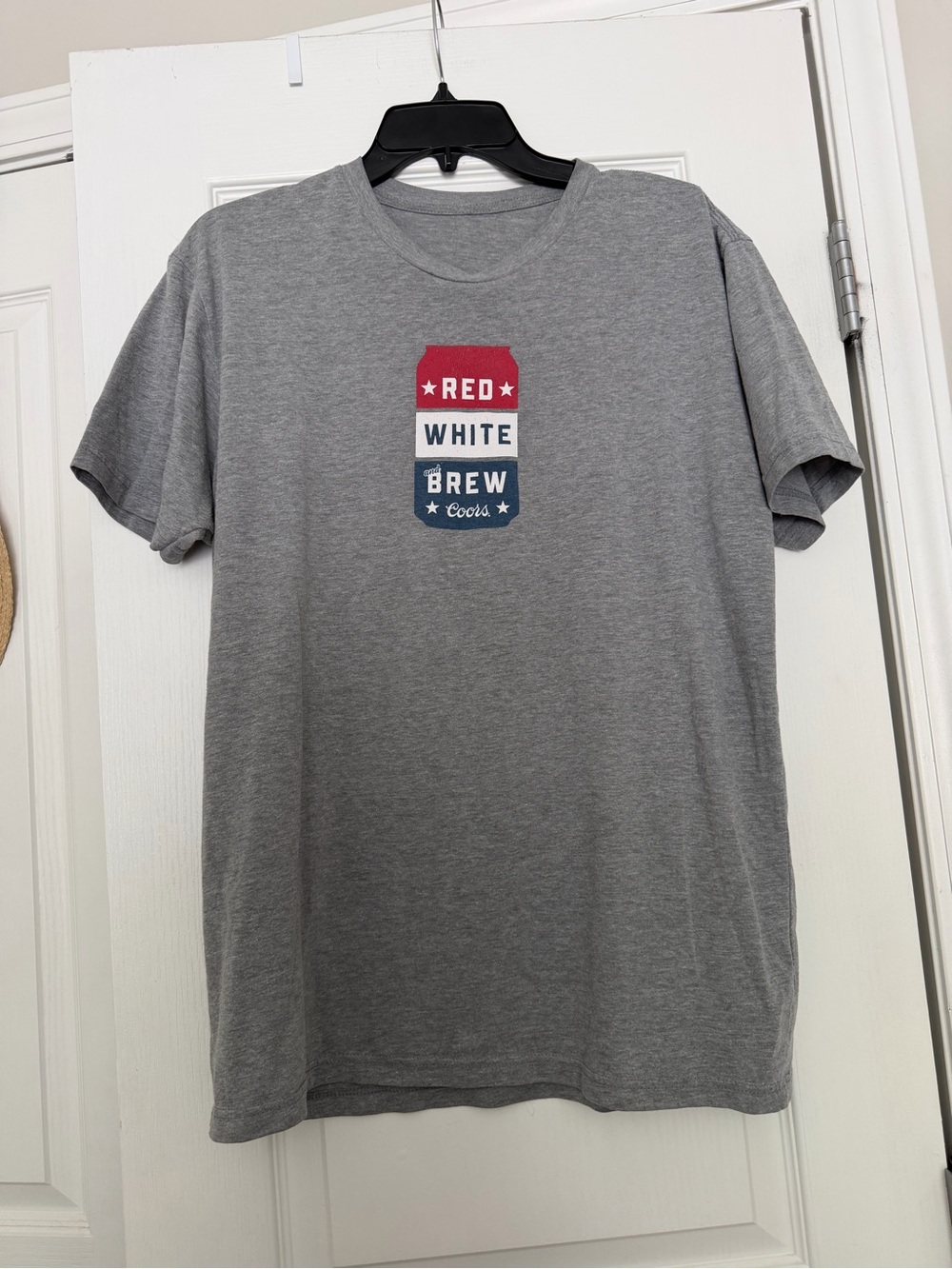 Red, White, and Brew Coors Grey Tshirt Size Large